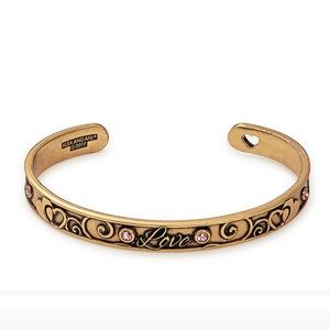 New ALEX AND ANI Swarovski Crystal Love Cuff